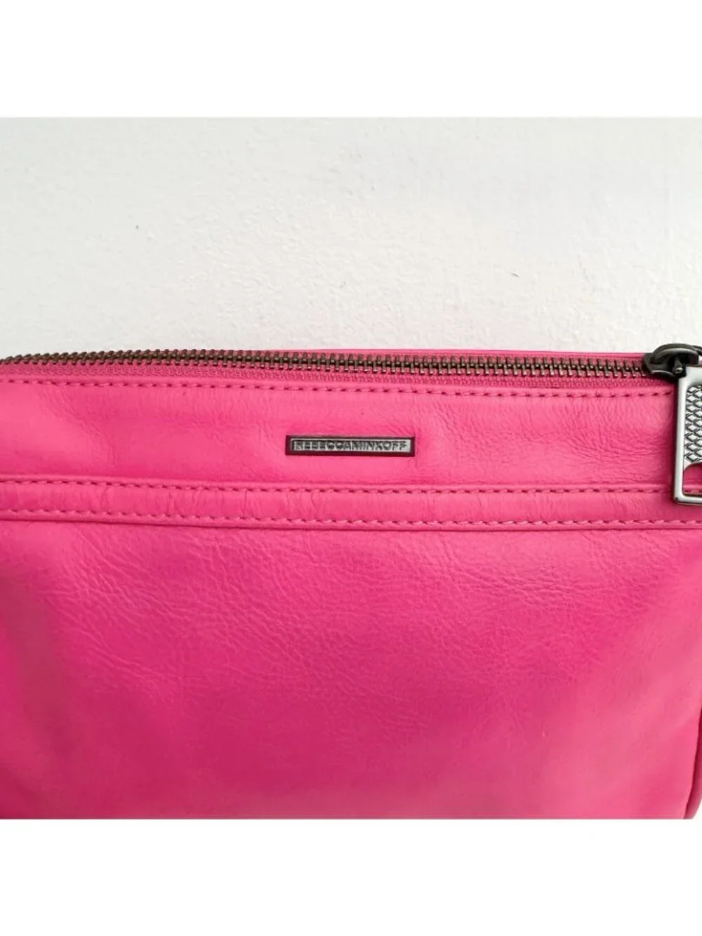 Rebecca Minkoff Mini Mac Hot Pink Leather Purse Crossbody Chain